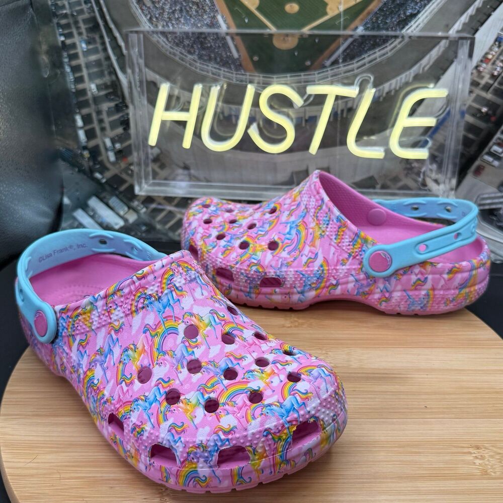 Crocs unisex Lisa Frank Unicorn Classic Clogs M5/W7 - Picture 5 of 10